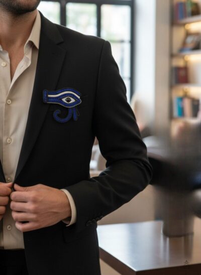 Broche de Olho Hórus  de soutache