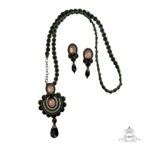 Conjunto de Colar e Brinco Soutache